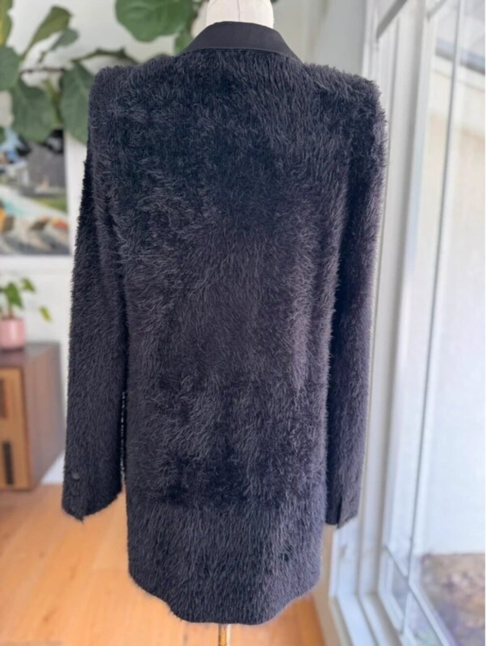 NWT L'Agence Baileigh satin lapel knit blazer black unique so fun love 12 - Picture 6 of 9
